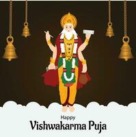 gelukkig vishwakarma puja Indisch Hindoe festival vector viering