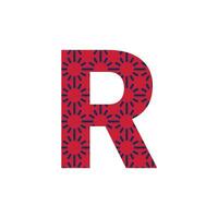 r brief logo of r tekst logo en r woord logo ontwerp. vector