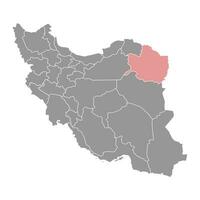 razavi khorasan provincie kaart, administratief divisie van iran. vector illustratie.