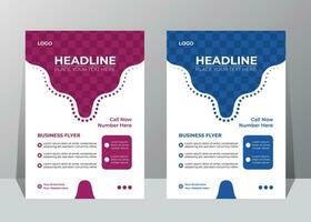 modern bedrijf folder brochure, jaar- rapport, tijdschrift, poster, banier ontwerp sjabloon ontwerp met 2 kleur variaties vector