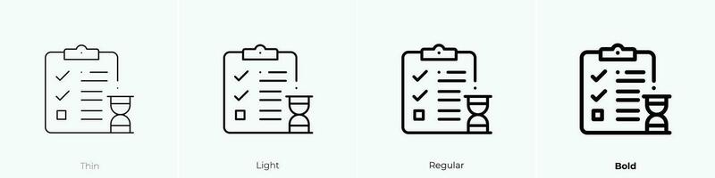 test icoon. dun, licht, regelmatig en stoutmoedig stijl ontwerp geïsoleerd Aan wit achtergrond vector