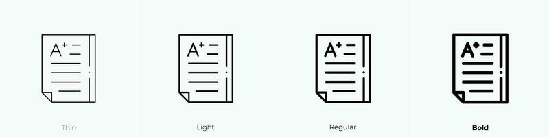 test icoon. dun, licht, regelmatig en stoutmoedig stijl ontwerp geïsoleerd Aan wit achtergrond vector