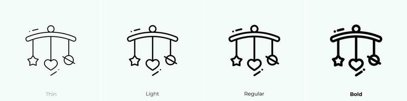 speelgoed- icoon. dun, licht, regelmatig en stoutmoedig stijl ontwerp geïsoleerd Aan wit achtergrond vector