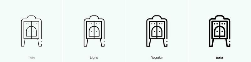 Thora ark icoon. dun, licht, regelmatig en stoutmoedig stijl ontwerp geïsoleerd Aan wit achtergrond vector