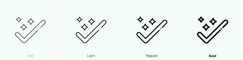 Geldig icoon. dun, licht, regelmatig en stoutmoedig stijl ontwerp geïsoleerd Aan wit achtergrond vector