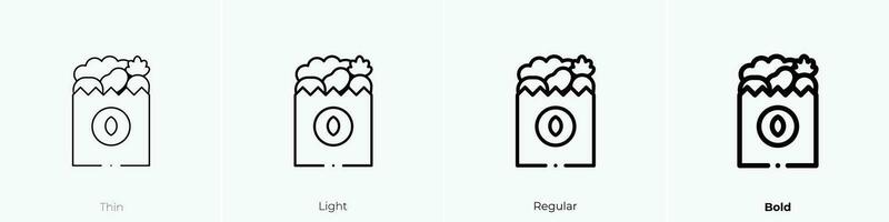 veganistisch icoon. dun, licht, regelmatig en stoutmoedig stijl ontwerp geïsoleerd Aan wit achtergrond vector