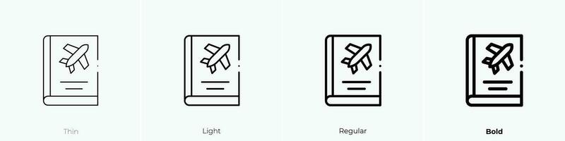 reizen gids icoon. dun, licht, regelmatig en stoutmoedig stijl ontwerp geïsoleerd Aan wit achtergrond vector