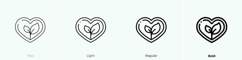 veganistisch icoon. dun, licht, regelmatig en stoutmoedig stijl ontwerp geïsoleerd Aan wit achtergrond vector