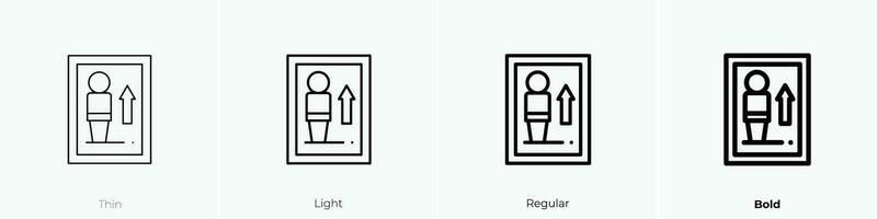 toilet icoon. dun, licht, regelmatig en stoutmoedig stijl ontwerp geïsoleerd Aan wit achtergrond vector