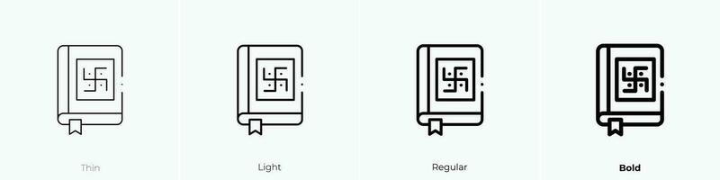 veda's icoon. dun, licht, regelmatig en stoutmoedig stijl ontwerp geïsoleerd Aan wit achtergrond vector