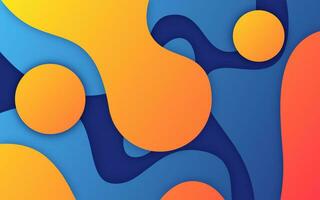 modern abstract oranje en blauw helling achtergrond vector