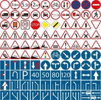 weg tekens pictogrammen bundel. tekens vector icoon bundel. pictogrammen bundel.