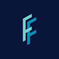 logo ontwerp brief ff elegant modern. vector sjabloon