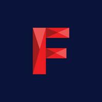 meetkundig f brief modern logo vector