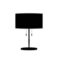 voor de helft metaal tafel lamp silhouet, werk, studie en slaapkamer decor licht lamp vector