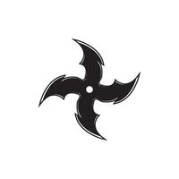 Ninja shuriken logo vector sjabloon