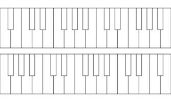schets piano toetsenbord achtergrond vector