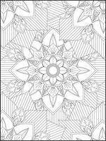 mandala, mandala kleur bladzijde, bloemen mandala kleur bladzijde. bloemen mandala patroon volwassen kleur bladzijde vector