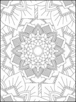 mandala, mandala kleur bladzijde, bloemen mandala kleur bladzijde. bloemen mandala patroon volwassen kleur bladzijde vector