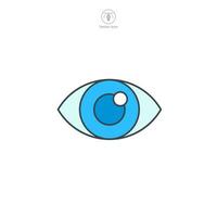 oog icoon symbool vector illustratie geïsoleerd Aan wit achtergrond