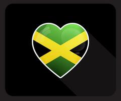 Jamaica liefde trots vlag icoon vector