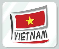 Vietnam grafisch trots vlag icoon vector