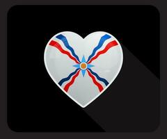Assyrië liefde trots vlag icoon vector