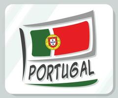 Portugal grafisch trots vlag icoon vector