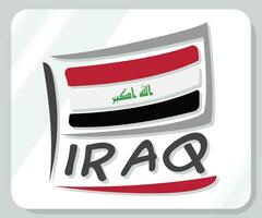 Irak grafisch trots vlag icoon vector