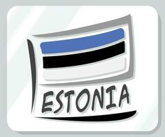 Estland grafisch trots vlag icoon vector