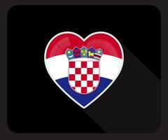 Kroatië liefde trots vlag icoon vector