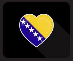 Bosnië en herzegovina liefde trots vlag icoon vector