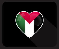 Palestina liefde trots vlag icoon vector