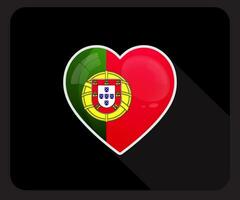 Portugal liefde trots vlag icoon vector