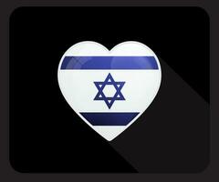 Israël liefde trots vlag icoon vector