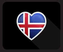 IJsland liefde trots vlag icoon vector