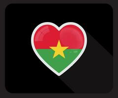 Burkina faso liefde trots vlag icoon vector