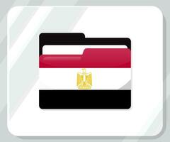 Egypte glanzend map vlag icoon vector