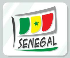 Senegal grafisch trots vlag icoon vector