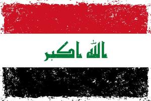 Irak vlag grunge verontrust stijl vector