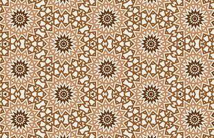 bruin Islamitisch meetkundig naadloos patroon vector