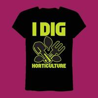 ik graven tuinbouw t-shirt vector