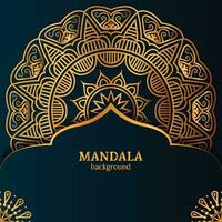 luxe mandala met abstract achtergrond. decoratief mandala ontwerp voor omslag, kaart, afdrukken, poster, banier, brochure, uitnodiging. vector
