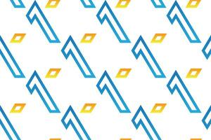 meetkundig naadloos patroon. reeks van helder blauw en geel achtergrond met modern minimaal vorm geven aan. elegant abstract meetkundig texturen. vector