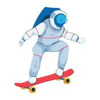 modieus astronaut surfing vector