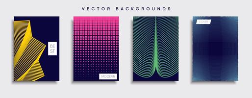 Minimale vectoromslagontwerpen. Toekomstige postersjabloon vector