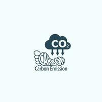 co2 emissie logo vector