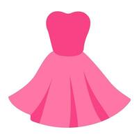 vector vlak illustratie met roze jurk