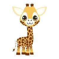 vector tekenfilm illustratie met grappig schattig giraffe