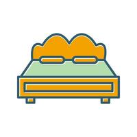 tweepersoonsbed vector icon